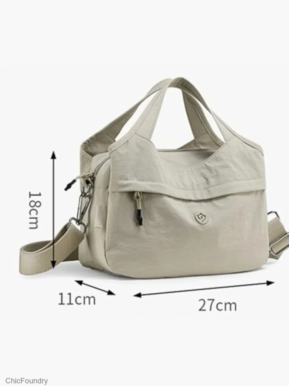 Nylon Small Tote Bag Crossbody Shoulder Hobo Clutch Lightweight Travel Purse